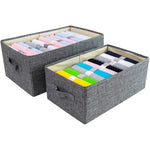 Boîte de rangement pliable bourgogne dans un placard organisé