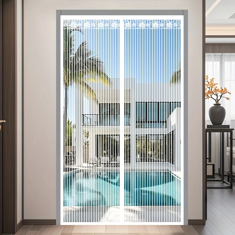 rideau magnétique blanc moderne adhésif porte 80*210cm 90*210cm 100*210cm 110*210cm 120*210cm