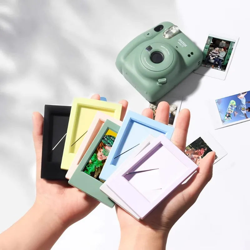 mini cadres photo polaroid couleur pastel moderne pièces jaune rose violet vert bleu gris