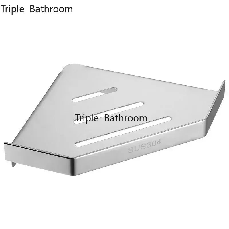 étagère salle bain moderne acier inoxydable argenté noir lisse brillante minimaliste