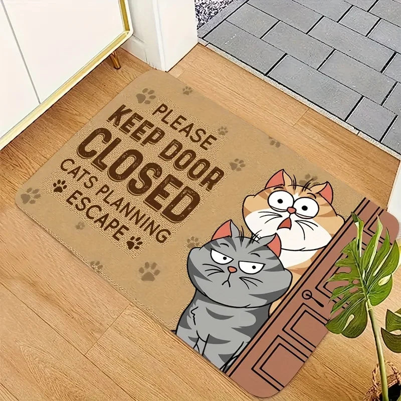 tapis porte dessin animé chats motifs anti dérapant facile entretien moderneintérieurextérieur