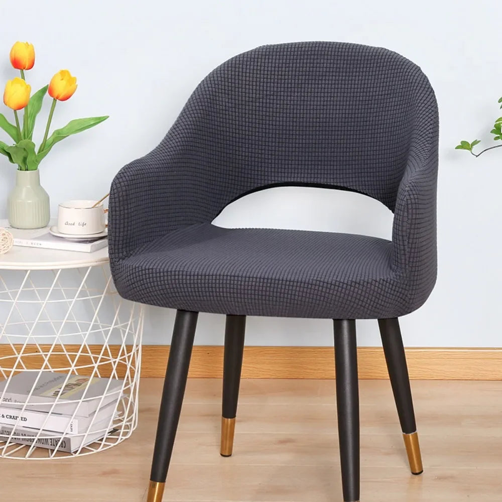 housses chaise moderne marron noir gris bleu rouge tissu carreaux extérieur accueil polyester