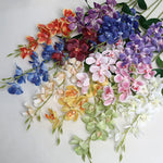 guirlande fleurs artificielles vanda soie bleu rose blanc jaune vert modernes intérieur decoration mariage