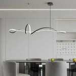 lustre moderne suspension minimaliste spirale abstraite noir blanc chambre salon
