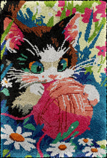 kit crochet laine tapis fleurs coussin coeur kit couture diy création maison moderne