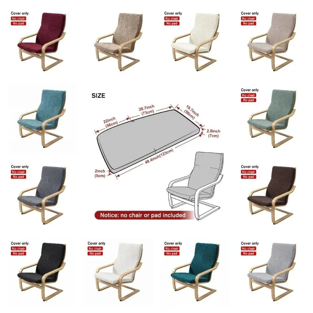 housse fauteuil feuilles moderne polyester coton extensible amovible anti poussière lavable verte rouge noir