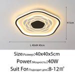 plafonnier led moderne géométrique blanc noir éclairage quotidien monté surface télécommande