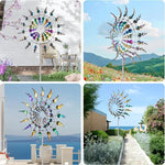 vent spinner moderne multicolore translucides tringle métal extérieur décoration jardin