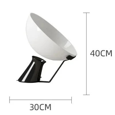 lampe table moderne métal blanc éclairage chaud led sans ombre interrupteur bouton fixée salon