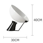 lampe table moderne métal blanc éclairage chaud led sans ombre interrupteur bouton fixée salon