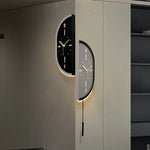 horloge murale moderne minimaliste aiguille quartz contemporain fixations murales salon silencieuse LED