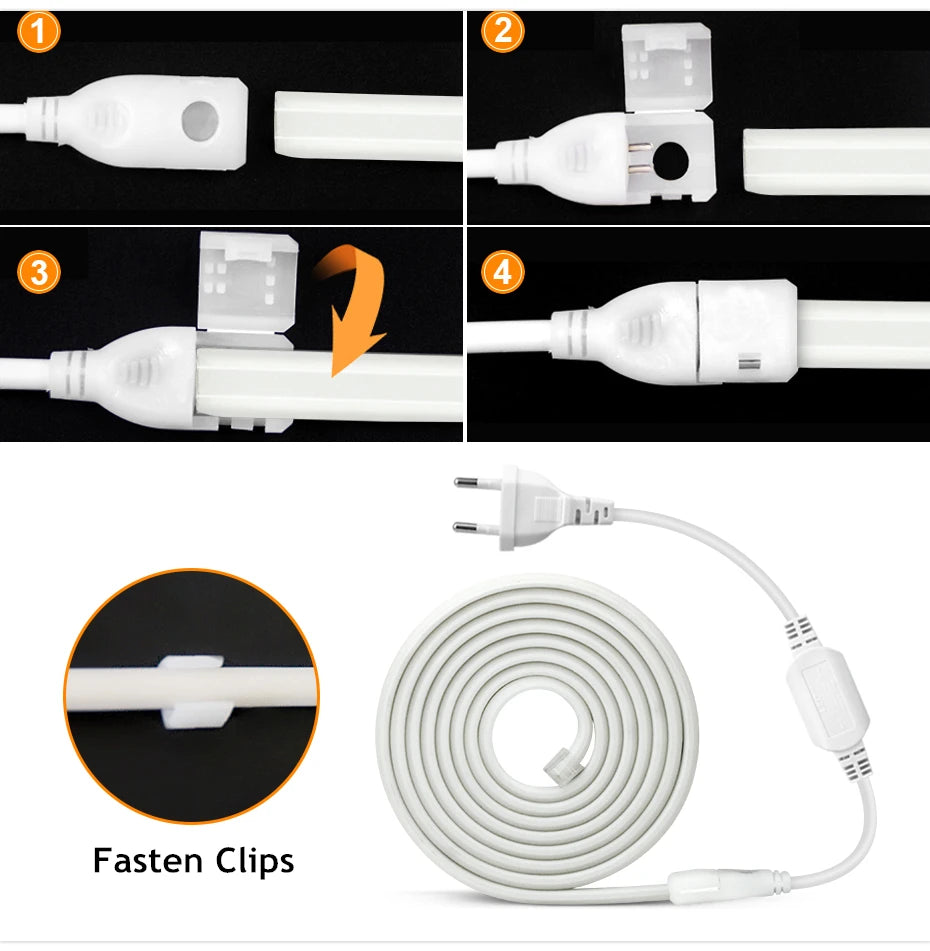 interrupteur minuterie dimmable ruban led cob blanc clips vis moderne 110v 220v eu us