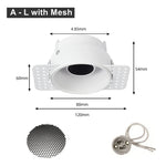 lot spots led encastrés blanc grille hexagonale anti reflet réglable moderne