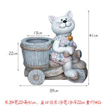pots fleurs résine moderne figurines lapins motifs tissus carottes noeuds papillons mignons