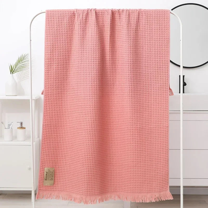 serviette bain coton géométrique rapide moderne multicolore grande taille bleu marine gris rose vert