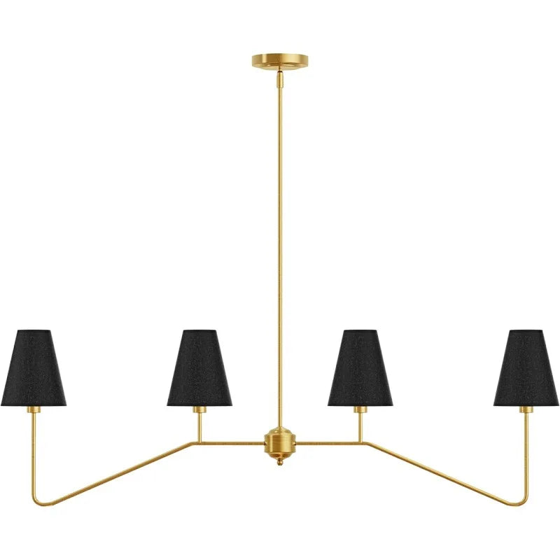 Suspension lumineuse moderne tissu noir blanc abat jour simple minimaliste