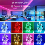 ruban led multicolore rayures horizontales moderne télécommande application 10m 15m 20m 30mRGBO