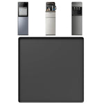 tapis silicone anti dérapant moderne plateau protection sol 50x50cm bord surélevé gris noir