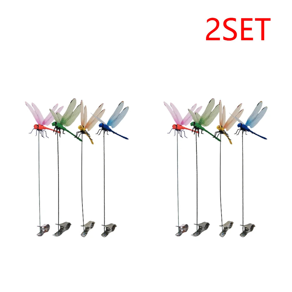 clips dragonfly multicolores imitation insectes decoratifs exterieur clips decoratifs jardin artificiels realistes