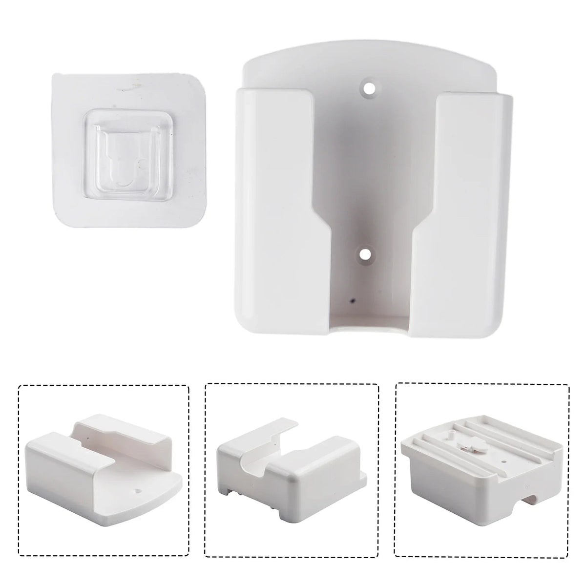 support mural blanc moderne adhésif télécommande boîte rangement rectangle petits objets divers chambre