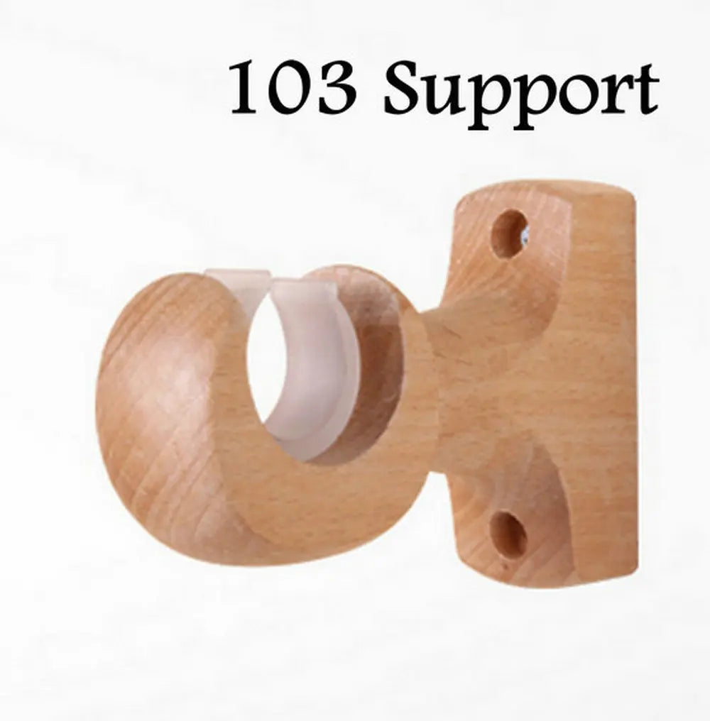 boucles rideau bois naturel clair foncé finition lisse classique vis support terminal