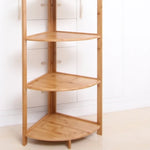 étagère d'angle moderne étagères murales sans perçage bois clair naturel étages rangement cuisine chambre