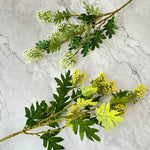 branche artificielle verte feuilles jaunes rouges intérieur décoration maison 73cm naturel plastic