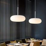 luminaire suspendu ovale moderne acrylique blanc 3000K 6000K salon chambre