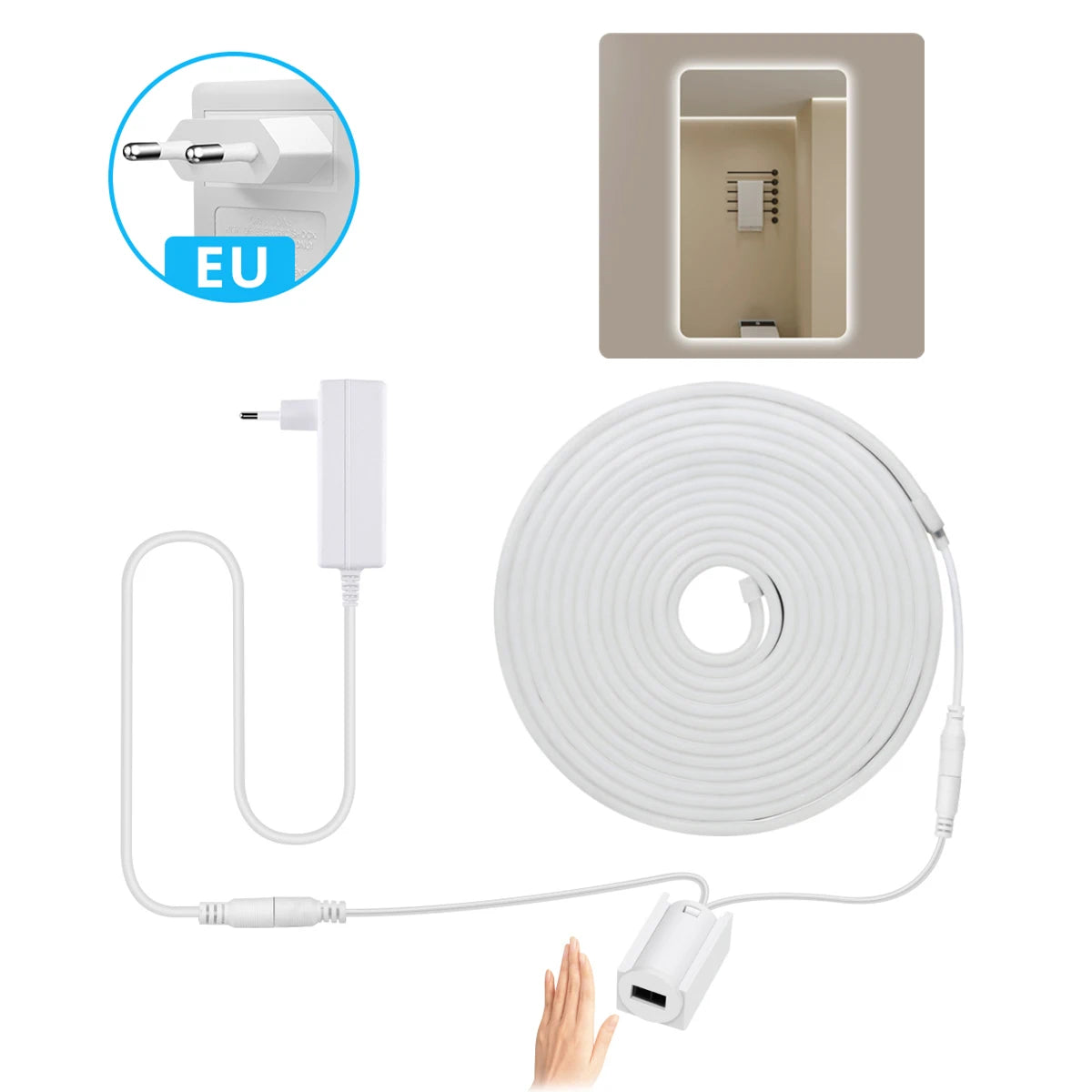 ruban led flexible blanc moderne adhésif 12v capteur mouvement 1m 2m 3m 5m