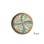 assiette plate décorative rotin tressé motif fleurs boho rustique couleur naturelle