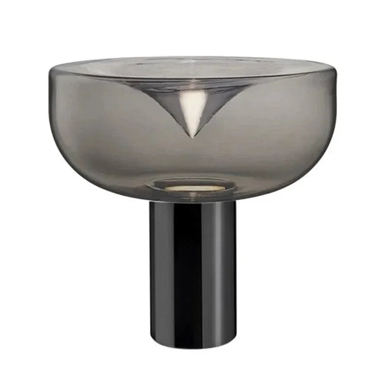 lampe table led transparente moderne base métallique interrupteur tactile vde certifié flux lumineux variable