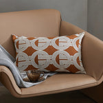 coussins décoratifs géométriques orange blanc modernes maison voiture 50x50cm 45x45cm 30x50cm