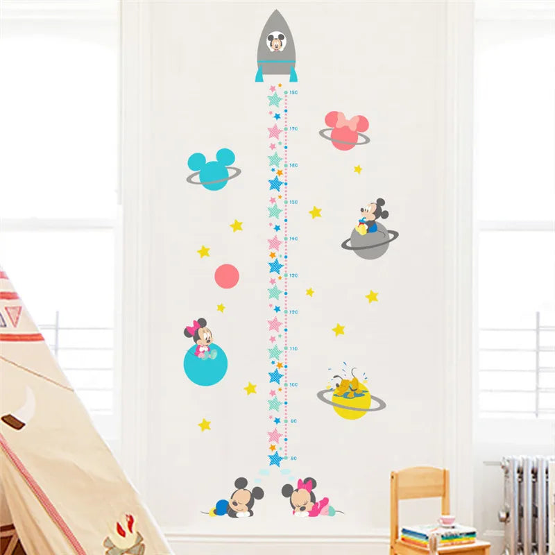 autocollant mural mickey minnie mouse dessin animé décoration chambre enfant sticker mur décoratif pvc