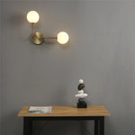 lampes murales modernes globes translucides or blanc bleu jaune gris marron minimaliste fixées mur