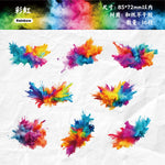 sticker vintage multicolore abstrait moderne scrapbooking décoration creative junk journal pack