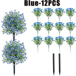 bouquets artificiels violet vert modernes decoration exterieure intérieure 35cm fleurs feuilles