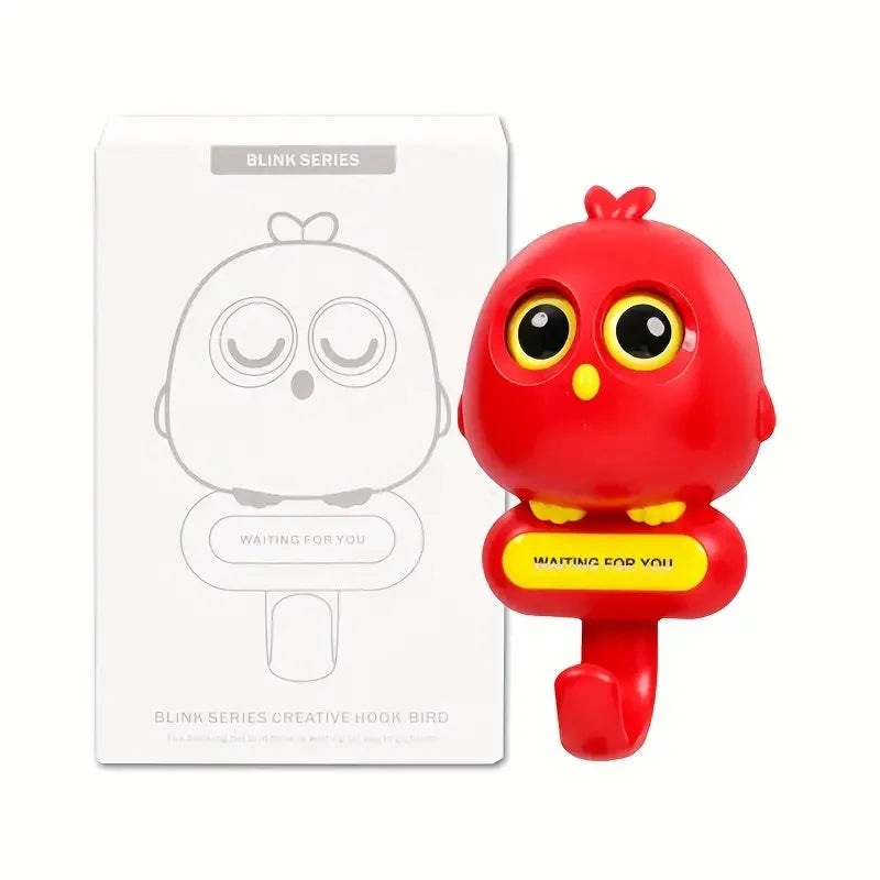 crochet mural oiseau chouette oiseau cartoon mignon porte clefs figurines animaux vert clair rouge
