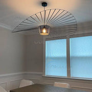 lustre led suspension tressé noir abatjour blanc moderne designintérieur spiralėOpaque semi transparent filament