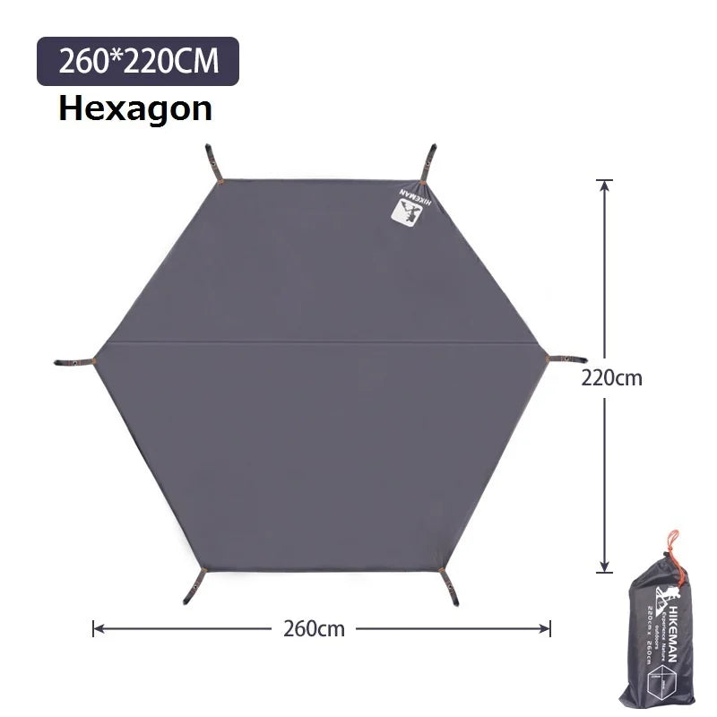 tapis sol imperméable oxford 210d gris moderne sac rangement camping ultraléger