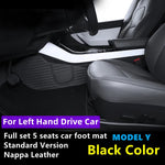 tapis sol voiture tesla model cuir artificiel fibre synthétique noir blanc moderne sac rangement