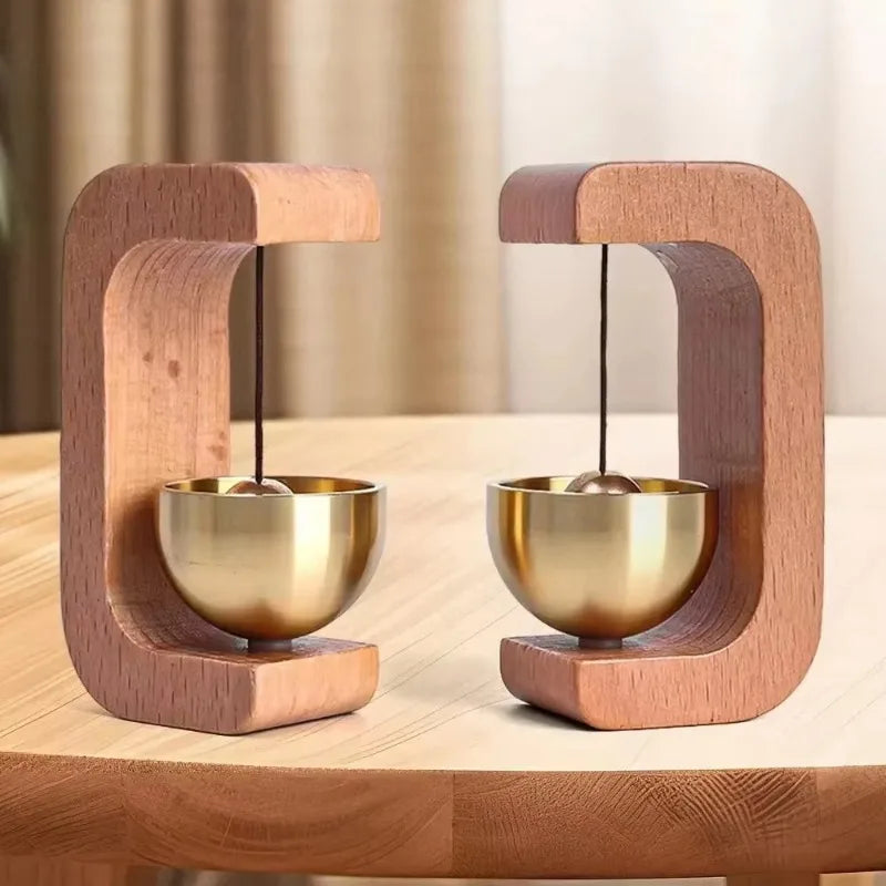 décoration intérieure boules sonores aimantées or bois modernes minimalistes suspension chambre entrée