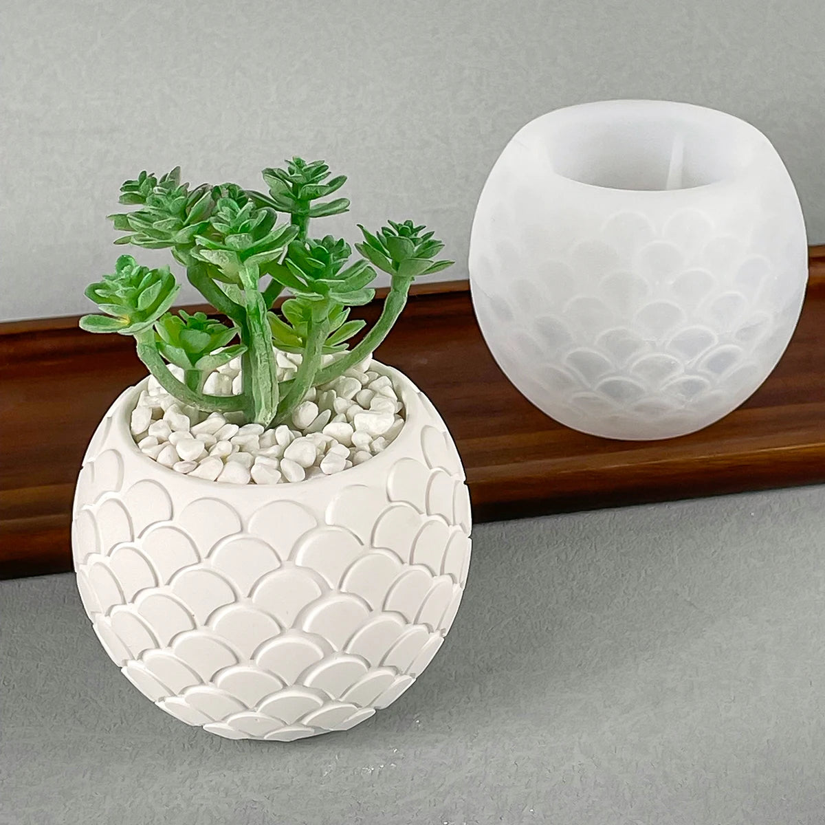 moulages silicone écailles poissons vase rangement bijoux décoration maison bougie parfumée bricolage moderne zen