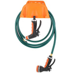support mural tuyau arrosage bleu orange noir pistolet eau jardin utilitaireextérieur