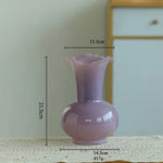 vase verre opaque moderne fleurs artificielles décoration table salon maison