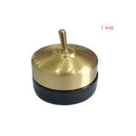 socle lampe vintage or noir rayures horizontales fixations maison DIY deco