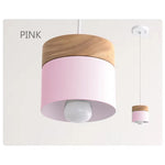 Lampes suspendues modernes abat jour opaques couleurs gris blanc rose jaune scandinave