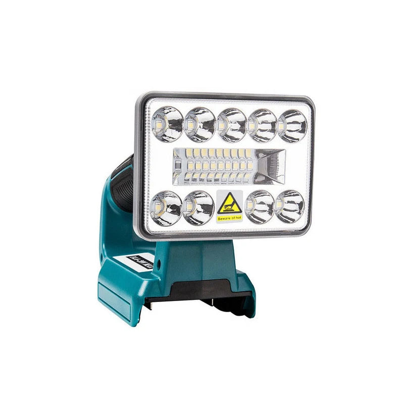 lampe travail led sans fil bleu gris moderne 3000 lumens 40w rechargeable poignée souple