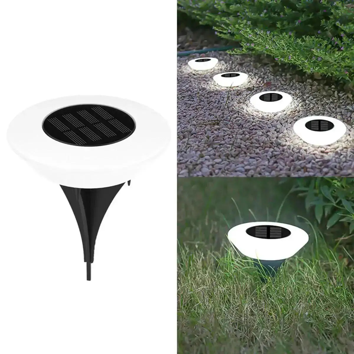 lampe solaire sol contemporaine imperméable led blanc moderne jardinextérieur rechargeable