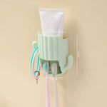 porte brosses dents moderne adhésif cactus vert rose bleu chambre salle bain
