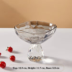 plateau dessert cristal transparent facetté moderne élégant fruits collations luxe
